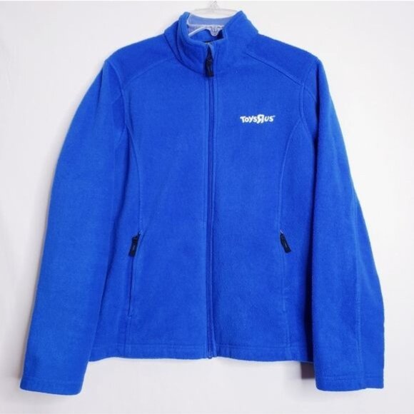 Toys R Us Blue Fleece Full Zipper Front Jacket Women's Ladies Size XL - Picture 9 of 9